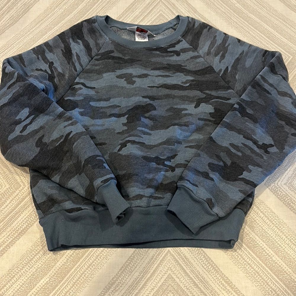Hard Tail Blue Camouflage Girls Sweatshirt